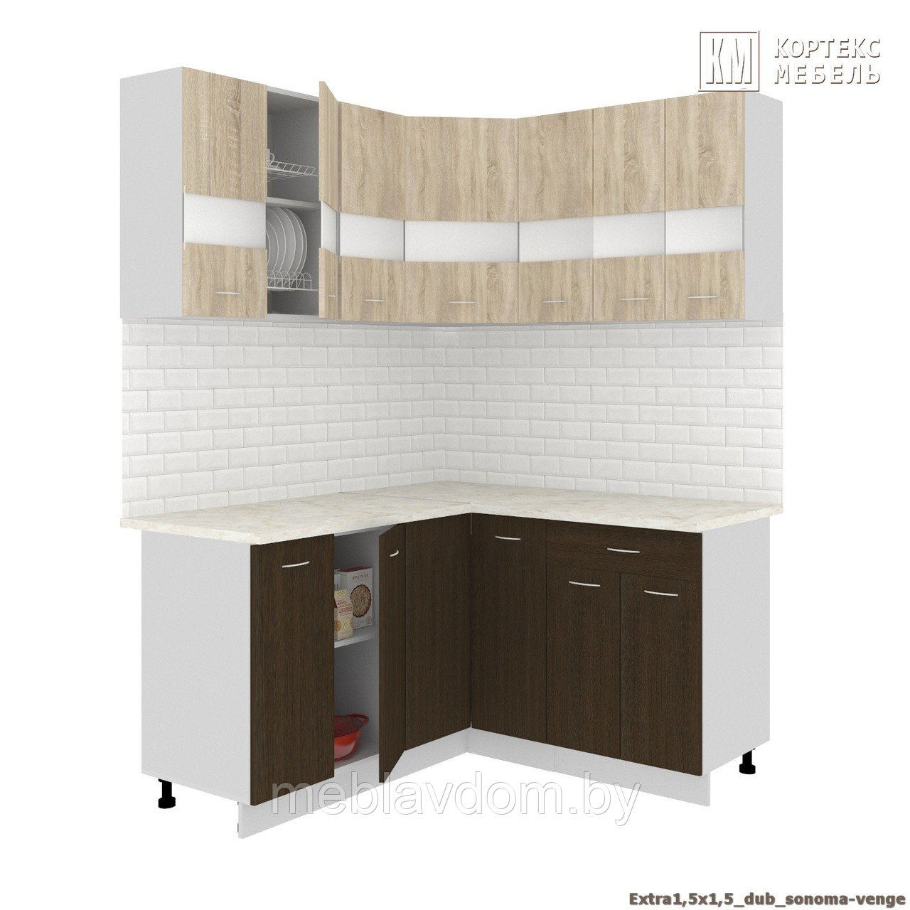 Угловая кухня Корнелия Экстра 1,5х1,5м. - фото 6 - id-p178805481