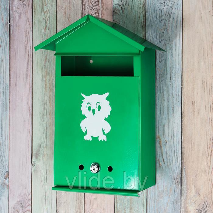 Ящик почтовый с замком, вертикальный, «Домик», зелёный - фото 2 - id-p178807135