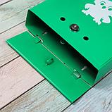 Ящик почтовый с замком, вертикальный, «Домик», зелёный, фото 3