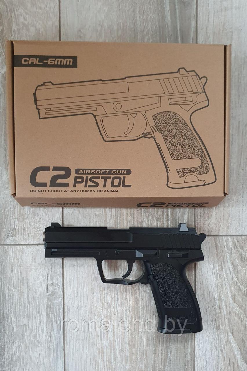 Пистолет игрушечный пневматический металлический Airsoft Gun C2 - фото 4 - id-p178818852