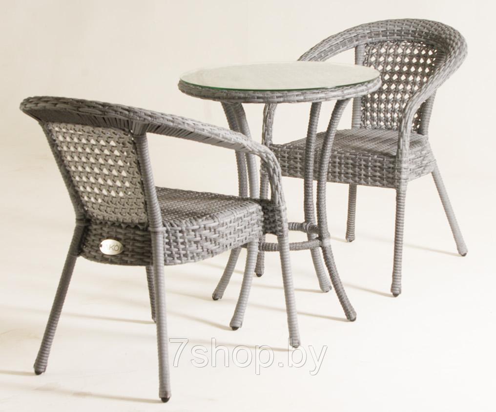 Комплект садовой мебели DECO 2 с круглым столом, серый - фото 1 - id-p178819714