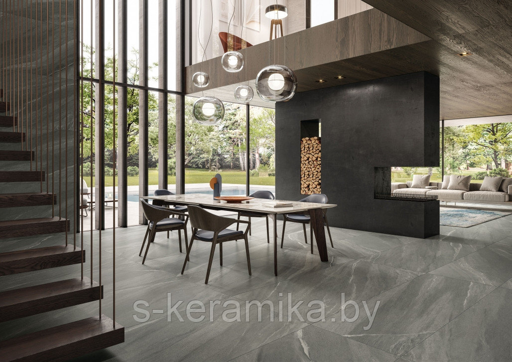 Керамогранит ITALON METROPOLIS - ИТАЛОН МЕТРОПОЛИС Графит Дарк 60x120, 80х80, 80х160см