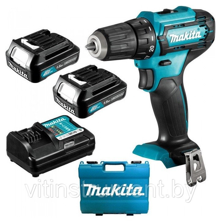 Аккум. дрель-шуруповерт MAKITA DF 333 DWYE (12.0 В, 2 аккумулятора., 1.5 А/ч Li-Ion, 2 скор., 30 Нм)