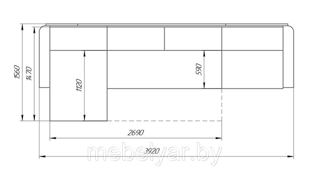 Диван угловой раскладной Лама Мебель Денвер-2Н XL - фото 6 - id-p178839678