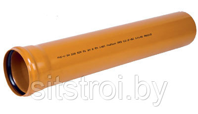 Труба ПВХ (Ostendorf) диаметр 160 мм  2 метра (оранжевая), фото 2