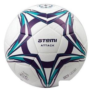 Мяч Atemi Attack PU (5 размер, белый/голубой/фиолетовый)