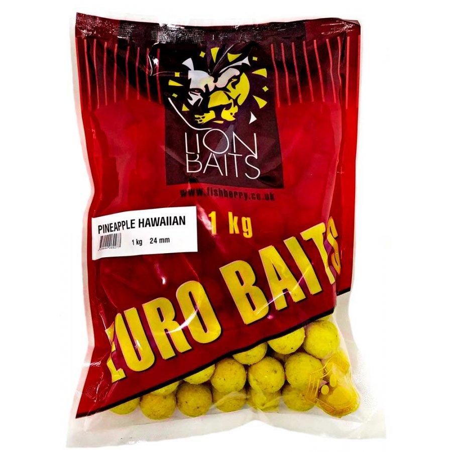 Lion Baits Бойлы тонущие серии EURO BAITS 24 мм Ананас Гавайский Pineapple Hawaiian - 1 кг