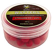 Lion Baits Бойлы нейтральной плавучести Wafters STRAWBERRY JAM Клубника 12 мм 40 гр