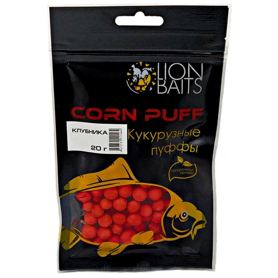 Lion Baits (Corn puff) Кукурузные пуффы "Клубника" - 20 гр