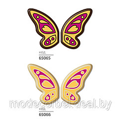 Украшение на основе кондитерской массы "Бабочка большая желто-розовая"
