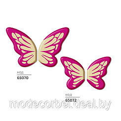 Украшение на основе кондитерской массы "Бабочка средняя розовая"