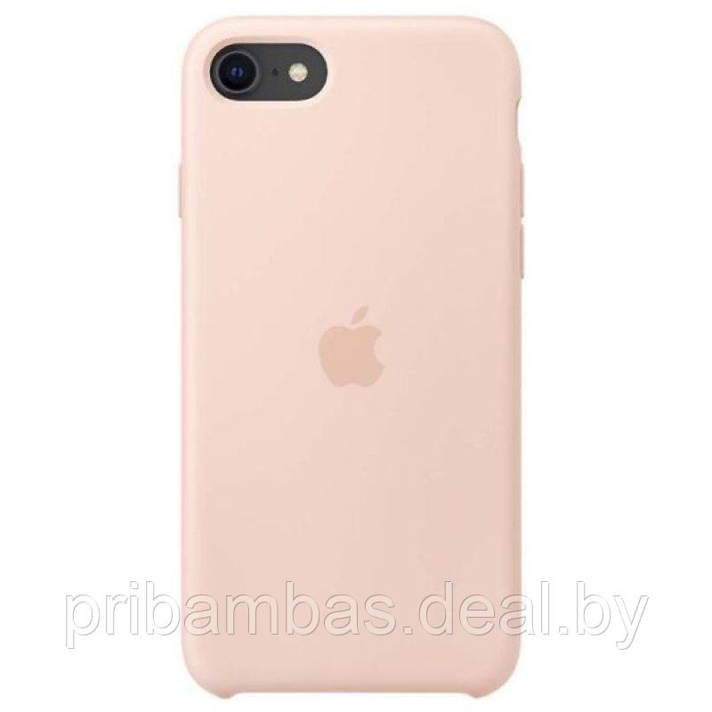 Чехол Silicone Case для Apple iPhone 7, 8, SE 2020 Розовый песок/Пудровый (№19) - фото 1 - id-p117648627