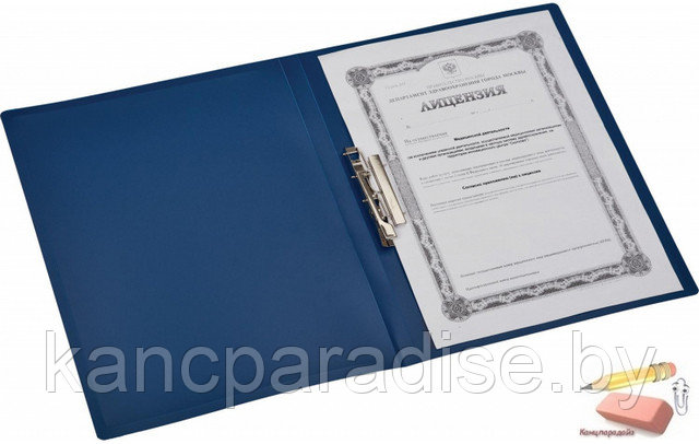Папка с зажимом Attache Economy 055Z-E, 16 мм., 400 мкм., синяя - фото 5 - id-p178851102