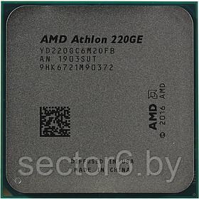 Процессор AMD Athlon 220GE AM4 (YD220GC6M2OFB) (3.4GHz/100MHz/Radeon Vega 3) OEM Amd YD220GC6M2OFB