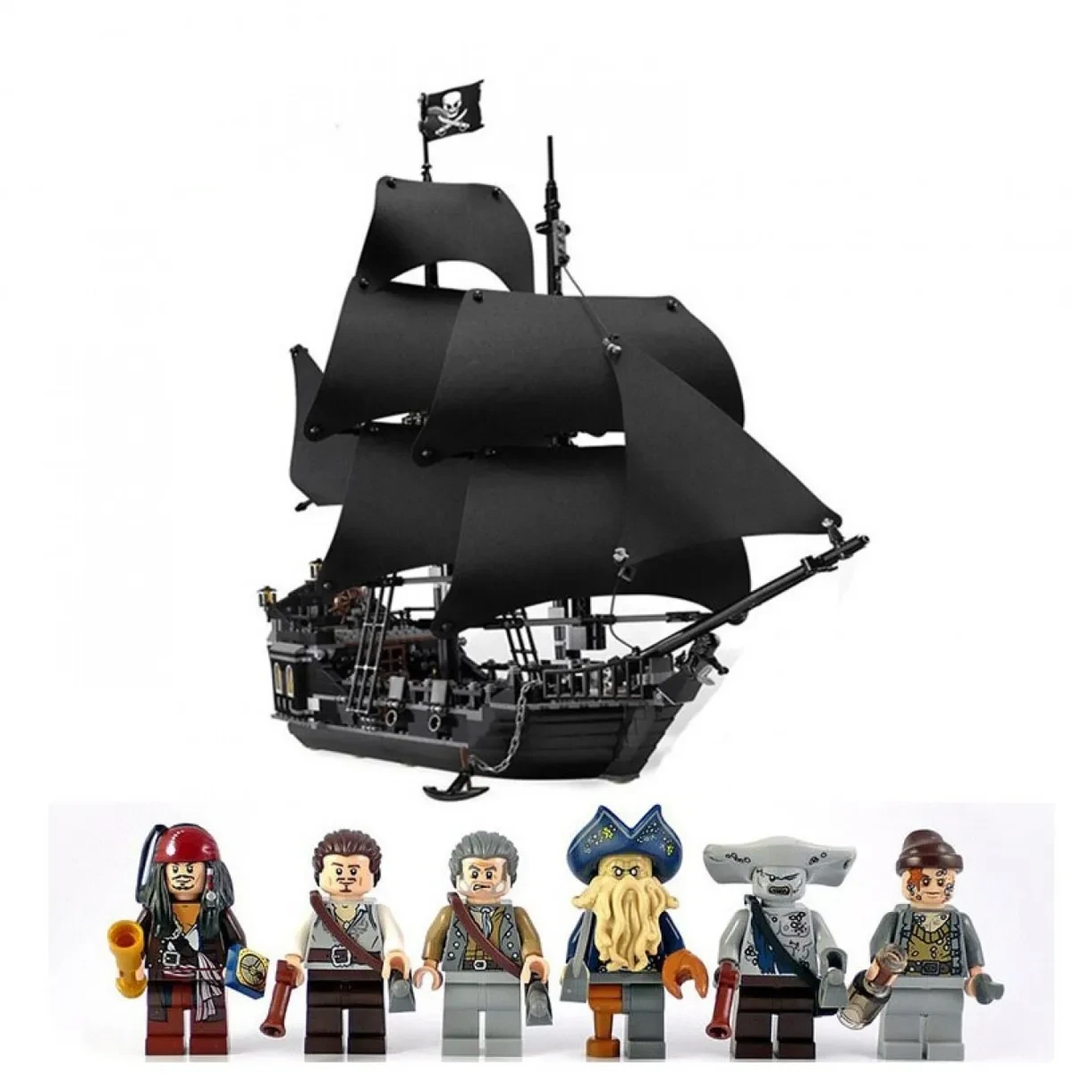 Детский конструктор A16016 Пиратский корабль Черная жемчужина Пираты Карибского моря 804д - фото 4 - id-p178854192