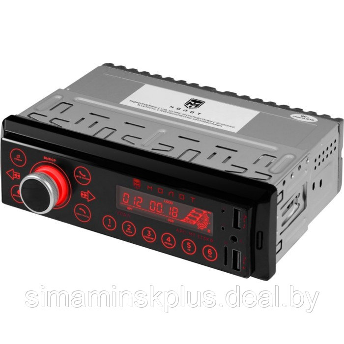 Автомагнитола Ural Molot APC-MT 333K, 1DIN, USB/ FM/ BT, SmartBT iPlug, RCA 4х25 Вт - фото 1 - id-p178855051