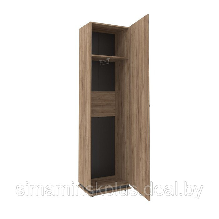 Шкаф для одежды и белья Nature 8, 560 × 416 × 2116 мм, цвет дуб табачный сraft / чёрный - фото 2 - id-p178857001