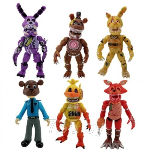 Набор фигурок Аниматроники Five Nights at Freddy's / Пять ночей у Фредди. Кждая в отдельной коробке. Вся серия