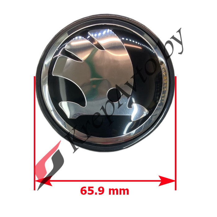 Колпачок в литой диск Skoda 55х66мм (хром) - фото 1 - id-p178862955