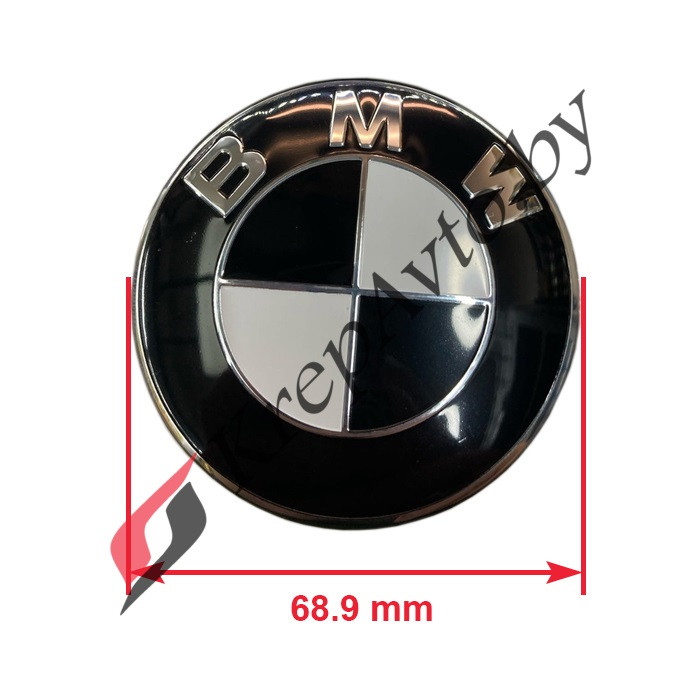 Колпачок в литой диск BMW 65х68 36136783536 (черно-белый)