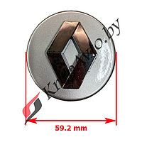 Колпачок в литой диск Renault 55х59мм (хром)