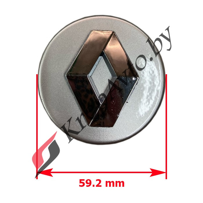 Колпачок в литой диск Renault 55х59мм (хром) - фото 1 - id-p178862978