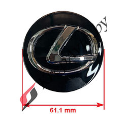 Колпачок в литой диск Lexus 56х61мм (черный)