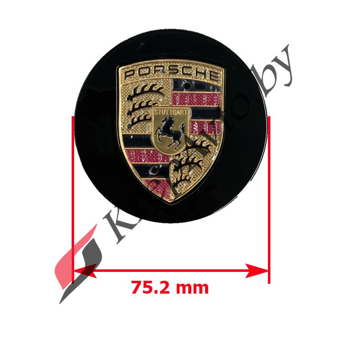 Колпачок в литой диск Porsche 59х75мм 7p5601149 (черный)