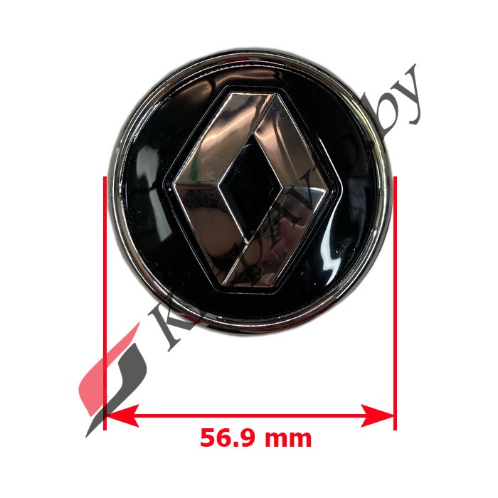 Колпачок в литой диск Renault 49х57мм (хром) - фото 1 - id-p178862999