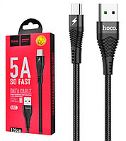 Кабель USB - USB Type-C, HOCO U53 Flash, чёрный