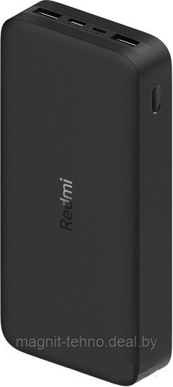 Внешний аккумулятор Xiaomi Redmi Power Bank 20000mAh (черный, международная версия) (VXN4304GL) - фото 2 - id-p178875164