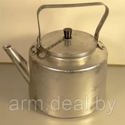Чайник алюминиевый армейский 5 л. 1960-1970 г, с цепочкой - фото 1 - id-p3249650