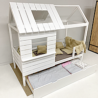 Кровать-домик "Roxy" (90х200 см) Массив сосны+МДФ, фото 1