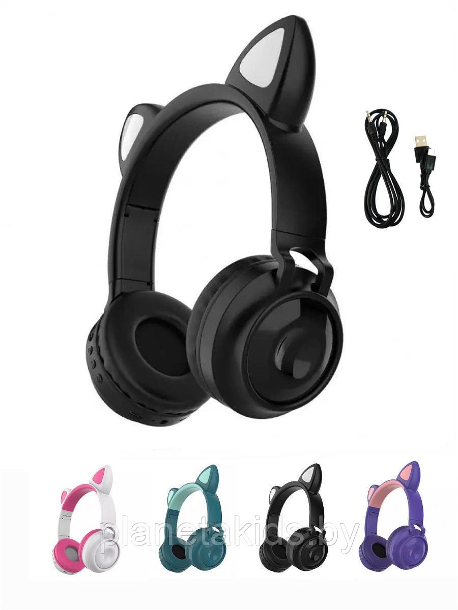 Детские беспроводные наушники Cat Ear zw 028 со светящимися ушками Wireless Headphones - фото 3 - id-p178880276