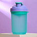 Шейкер спортивный с чашей под протеин, фиолетово-голубой, 500 мл, фото 3