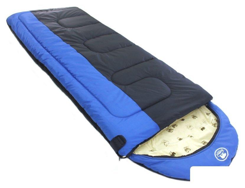 Спальный мешок BalMax Аляска Camping Plus -15 (правая молния, черный/синий)