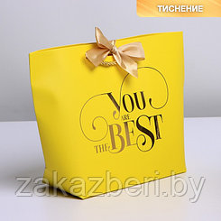 Пакет подарочный «You are the best», 28 х 20 х 9 см