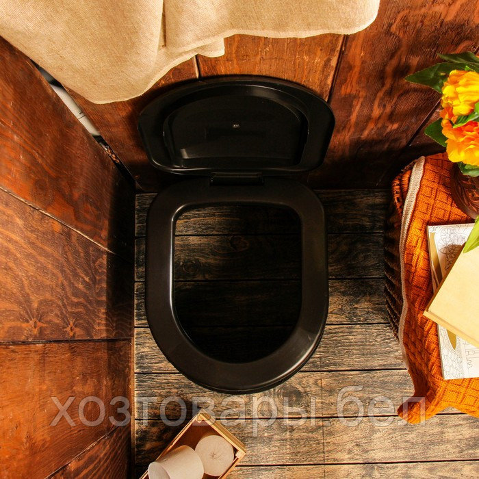 Ведро-туалет дачный с креплением к полу, съемный стульчак - фото 3 - id-p178892403