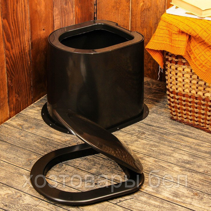 Ведро-туалет дачный с креплением к полу, съемный стульчак - фото 5 - id-p178892403