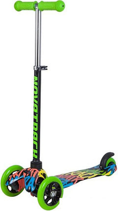Самокат Novatrack Disco-kids 120H.DISCOKIDS.BMC8 (черный/зеленый), фото 2