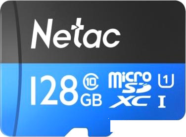 Карта памяти Netac P500 Standard 128GB NT02P500STN-128G-R + адаптер