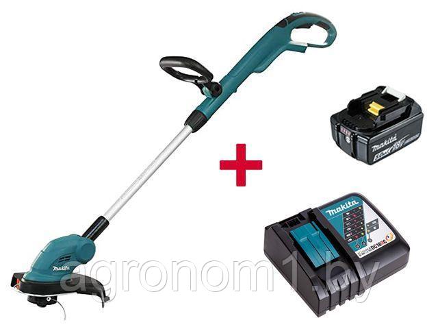 Триммер аккум. MAKITA DUR 181 Z + АКЦИЯ (1 аккумулятор, зарядное) (18.0 В, 1 акк., 3.0 А/ч, ЗУ, 26 см, с