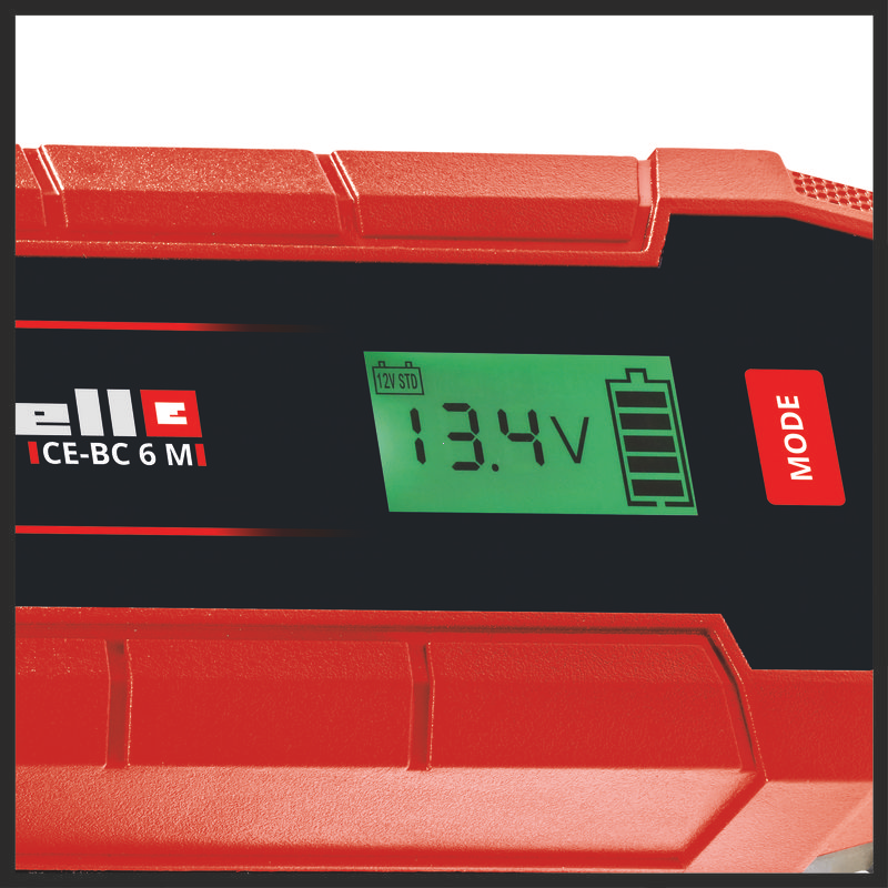 Зарядное устройство для автоаккумуляторов Einhell СE-BC 6 М (12V, емкость АКБ: 3-150 Ah, ток заряда: 2 - 6 А,) - фото 2 - id-p178923490