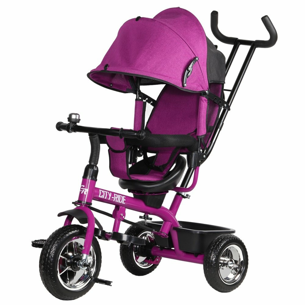 Детский трехколесный велосипед с поворотным сидением City Ride Compact арт. 01PK (розовый) - фото 1 - id-p178923904
