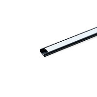 Алюминиевый узкий накладной черный CAB262 профиль для светодиодной ленты