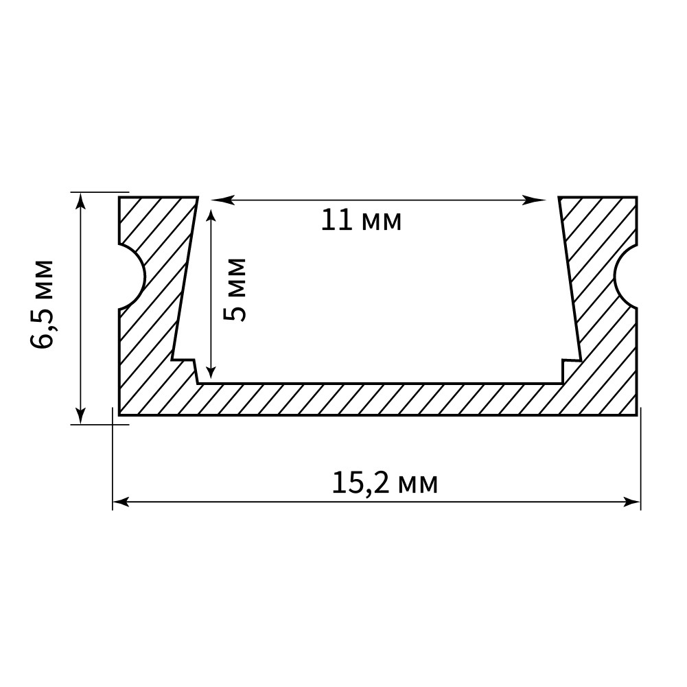 Алюминиевый узкий накладной черный CAB262 профиль для светодиодной ленты - фото 3 - id-p178928128
