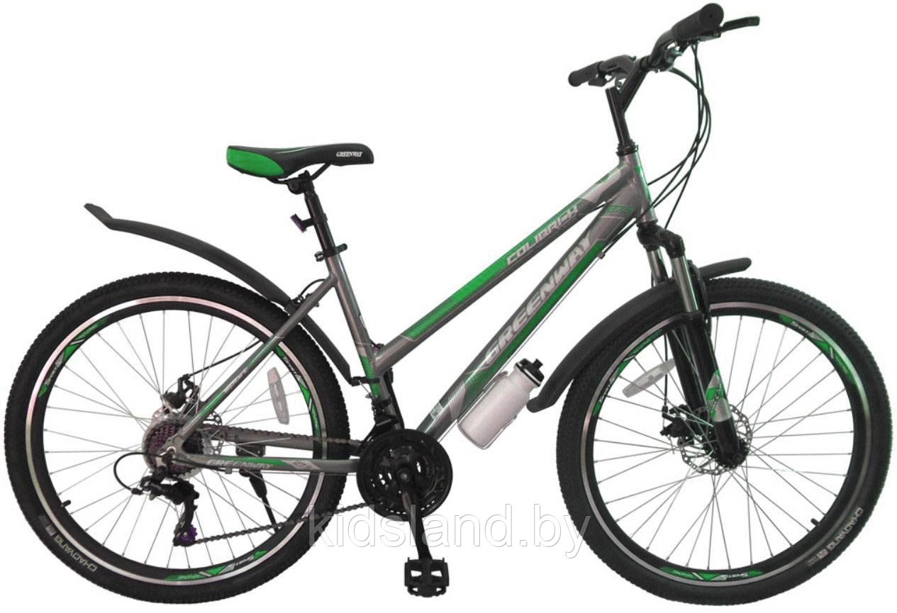 Велосипед Greenway Colibri-H 27,5" (серо-зеленый)
