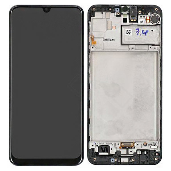 Дисплей (экран) для Samsung Galaxy M30S (M307) в раме c тачскрином, черный - фото 1 - id-p178938174