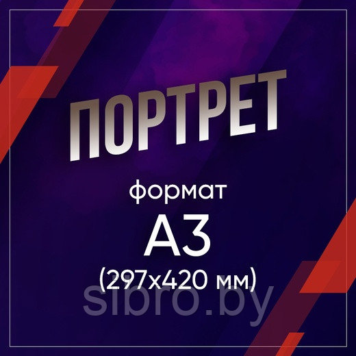 Выжигание портретов формата А3 (300х400 мм)