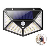 Уличный светильник с датчиком движения на солнечной батарее Solar Interaction Wall Lamp 100 LED, фото 2